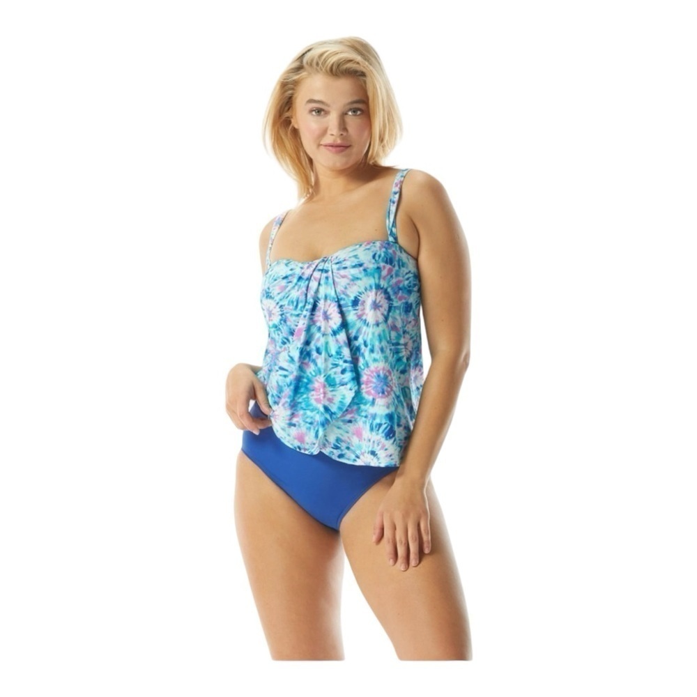 Coco Reef Contours Clarity Draped Tankini Swim Top NWT